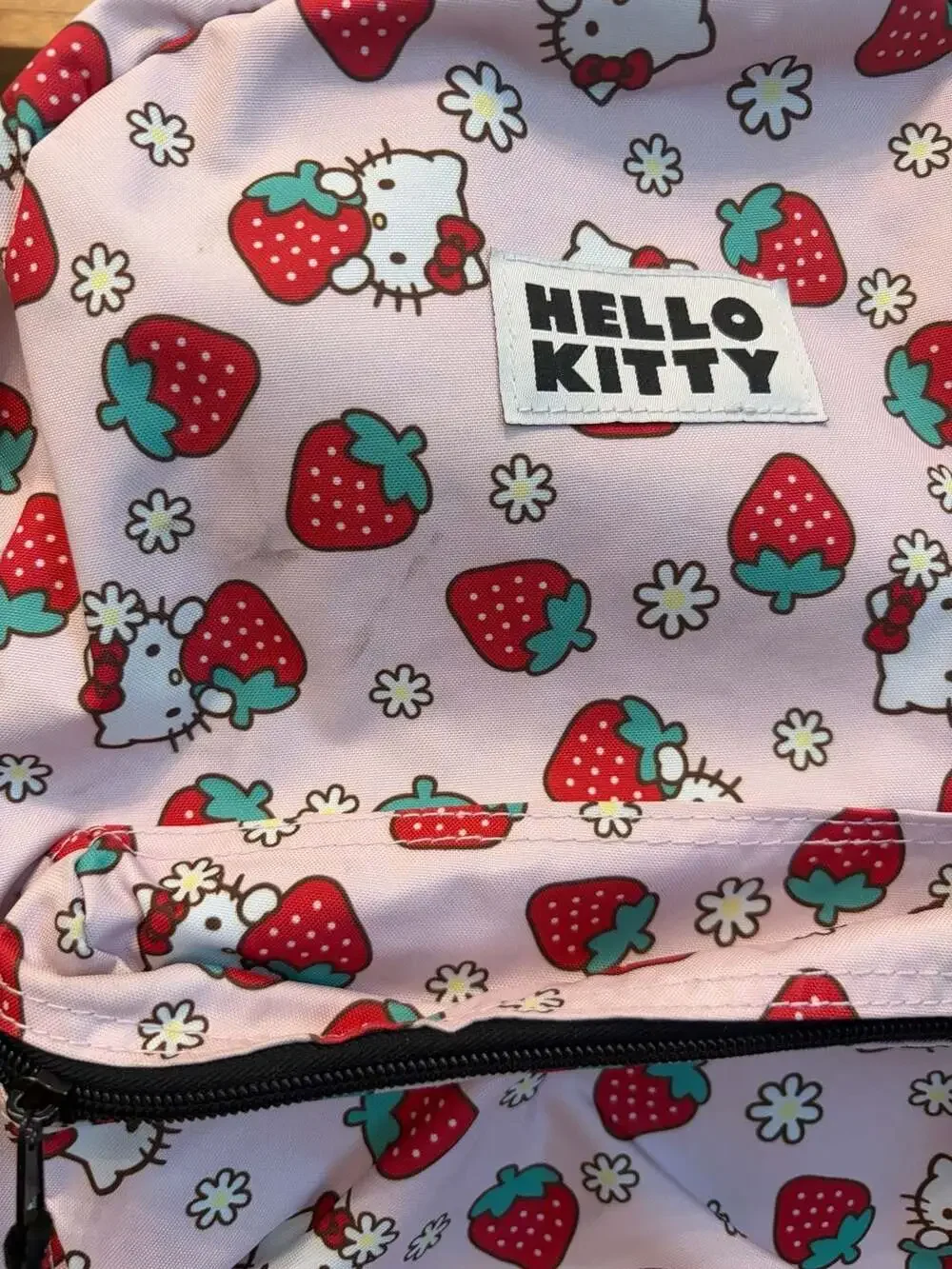Hello Kitty 16-Inch Backpack with Strawberry All-Over Print